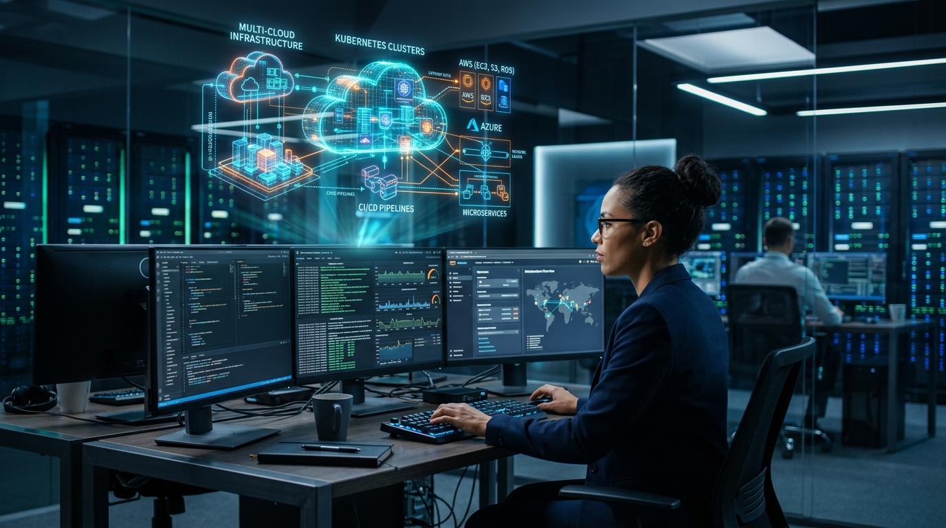 DevOps and Cloud with AI course cover — American Tech Global LLC